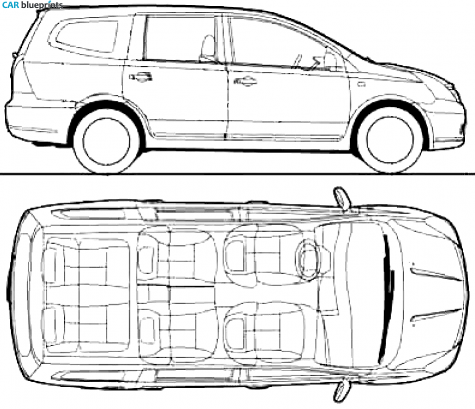 2009 Nissan Grand Livina Wagon blueprint