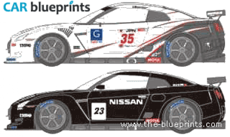 2009 Nissan GT-R R35 Coupe blueprint