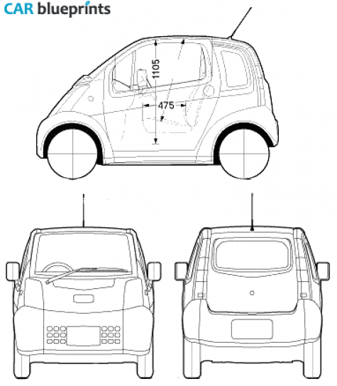 2003 Nissan Hypermini Hatchback blueprint