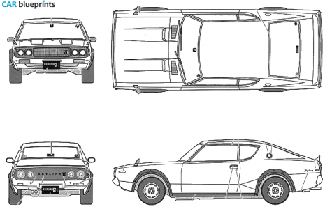 1973 Nissan Skyline GT-R KPGC110 Limited Edition Coupe blueprint