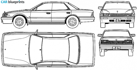 2000 Nissan Laurel c33 Sedan blueprint