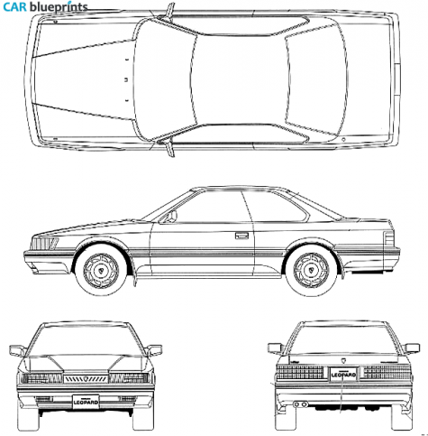 1987 Nissan Leopard Ultima F31 Coupe blueprint