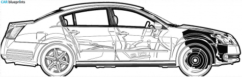 2004 Nissan Maxima 35 SE Sedan blueprint