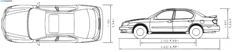 2000 Nissan Maxima A33 Sedan blueprint