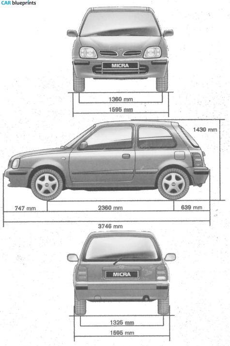 2003 Nissan Micra Hatchback blueprint