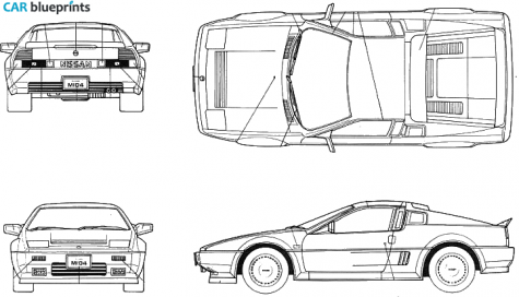 1985 Nissan MID4 Coupe blueprint