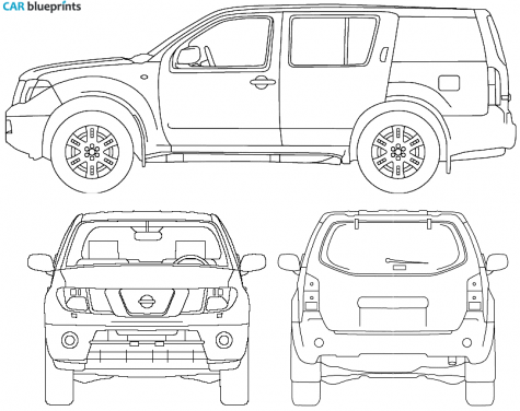 2005 Nissan Pathfinder SUV blueprint