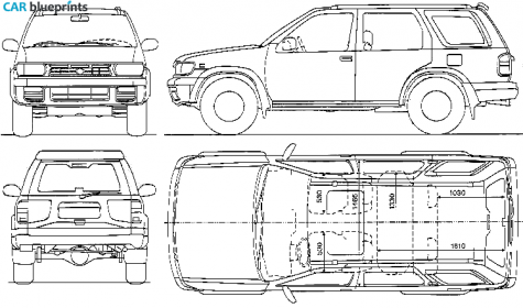 1997 Nissan Pathfinder SUV blueprint