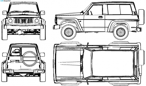 1980 Nissan Patrol GR SUV blueprint