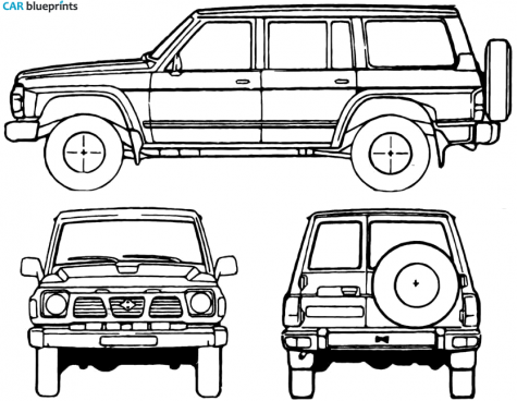 1986 Nissan Patrol SUV blueprint