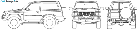 2005 Nissan Patrol SWB SUV blueprint