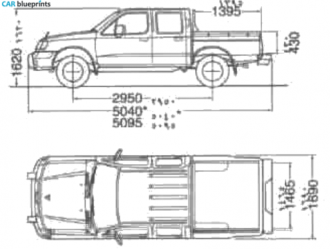 1999 Nissan 4x2 Double Cab Pick-up blueprint