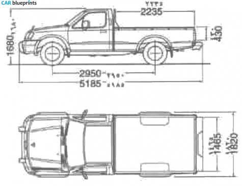 1999 Nissan Pick-up 4x4 Long Bed Pick-up blueprint