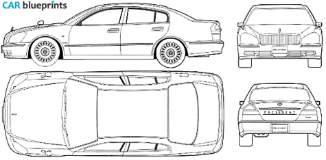 2005 Nissan President F50 Sedan blueprint