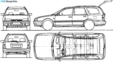 1995 Nissan Primera Estate Wagon blueprint