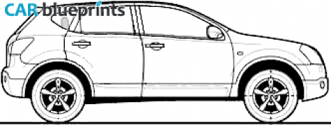 2007 Nissan Qashqai SUV blueprint