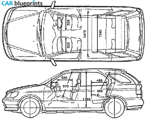 2000 Nissan R Nessa Hatchback blueprint