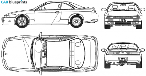 1994 Nissan Silvia S14 QS Coupe blueprint