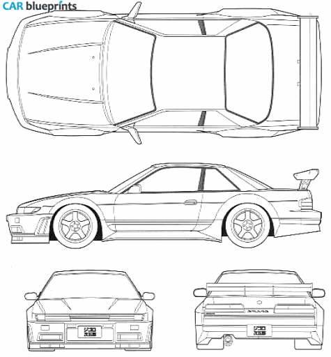 1988 Nissan Silvia S13 Coupe blueprint