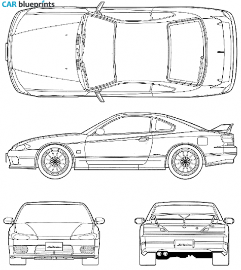 1999 Nissan Silvia S15 Coupe blueprint