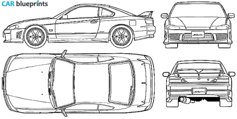 2001 Nissan Silvia S15 Coupe blueprint