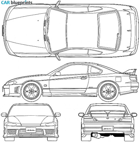 1999 Nissan Silvia S15 Coupe blueprint