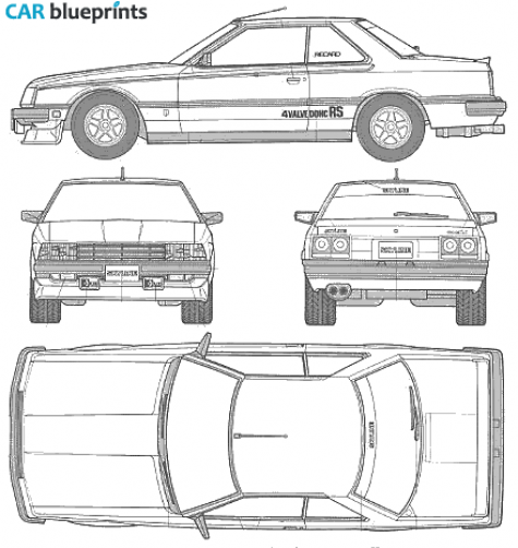 1987 Nissan Skyline 2000 RS Coupe blueprint