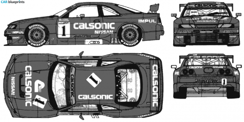 Nissan Skyline Calsonic Coupe blueprint