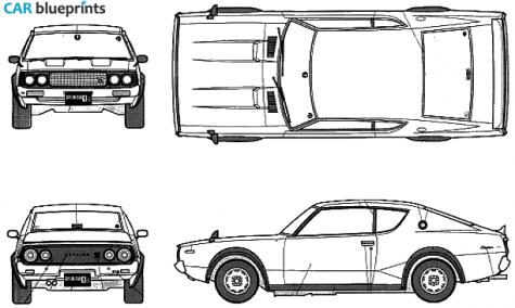 1972 Nissan Skyline GT-R KPGC110 Coupe blueprint