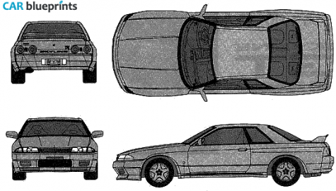 1989 Nissan Skyline GT-R R32 Coupe blueprint