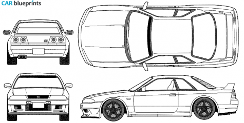 1997 Nissan Skyline R33 GT-R V-spec II Nismo Coupe blueprint