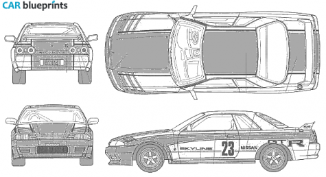 Nissan Skyline GT R Coupe blueprint