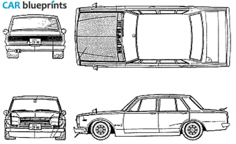 1969 Nissan Skyline PGC10 Type S45 4-door Sedan blueprint