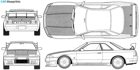 1989 Nissan Skyline R32 GT-R Coupe blueprint