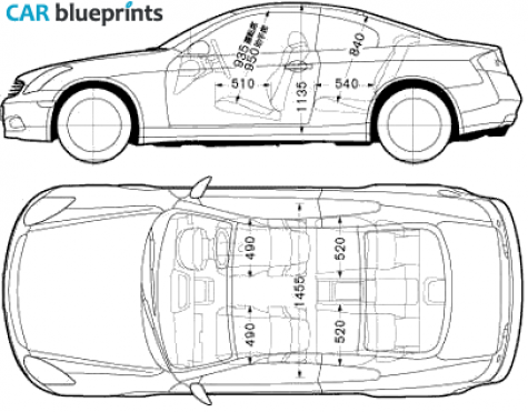 2005 Nissan Skyline V35 Coupe blueprint