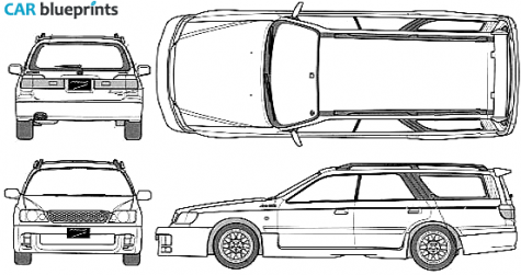 2001 Nissan Stagea Wagon blueprint