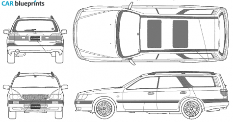 2004 Nissan Stagea RS Four Wagon blueprint