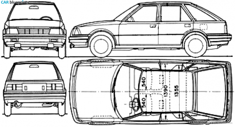 1985 Nissan Stanza 5-door Hatchback blueprint