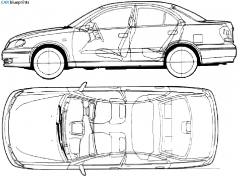 2005 Nissan Sunny Sedan blueprint