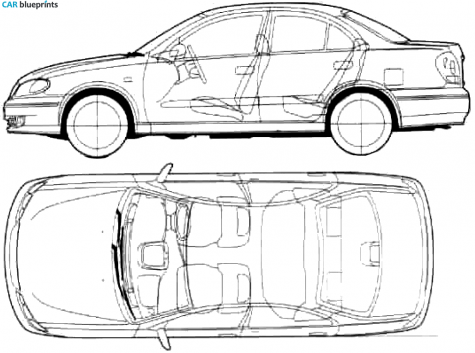 2005 Nissan Sunny Sedan blueprint