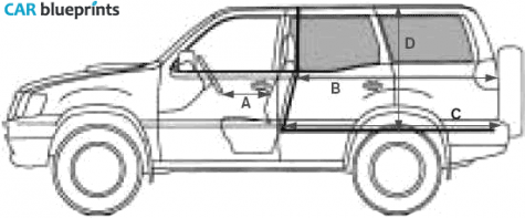 2004 Nissan Terrano II R20 LWB SUV blueprint