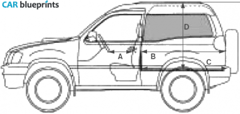 2005 Nissan Terrano II R20 SWB SUV blueprint