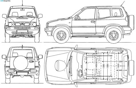 1989 Nissan Terrano II SWB SUV blueprint