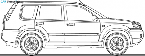 2004 Nissan X-Trail I SUV blueprint