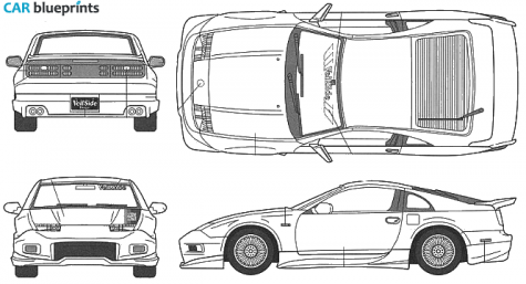 1994 Nissan Fairlady Z Z32 Veilside 2-seater Coupe blueprint