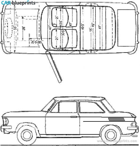 1966 NSU 110 Sedan blueprint