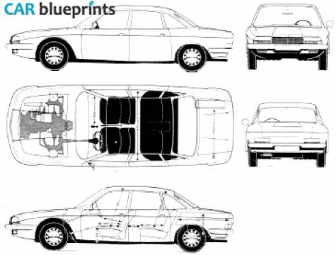 1975 NSU Ro80 Sedan blueprint
