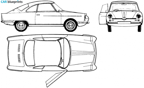 1958 NSU Sport Prinz Hatchback blueprint