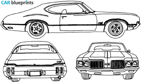 1970 Oldsmobile Cutlass 442 Coupe blueprint