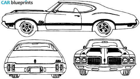 1970 Oldsmobile Cutlass 442 W31 Coupe blueprint